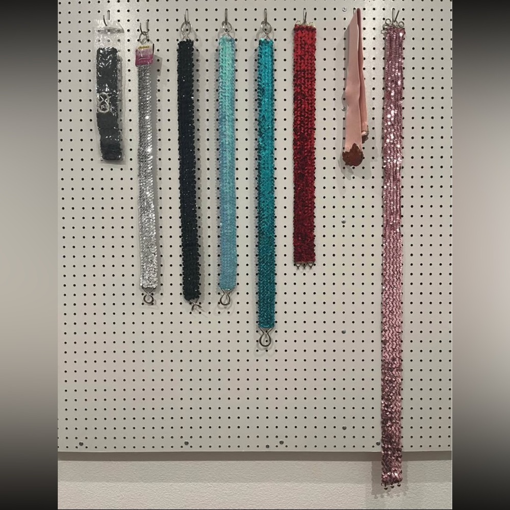 Lot of Various Sequin Waist Belts. Please‎ read description!